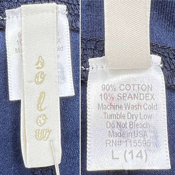 Solow Foldover Crop Legging Girl’s Size Large (14) Navy Blue so low New NWT - Picture 5 of 6